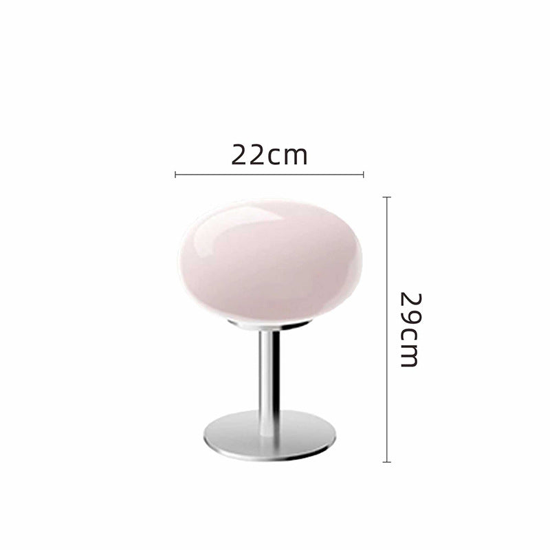 Italiensk Designerlampe – Glasbordlampe med kromfod
