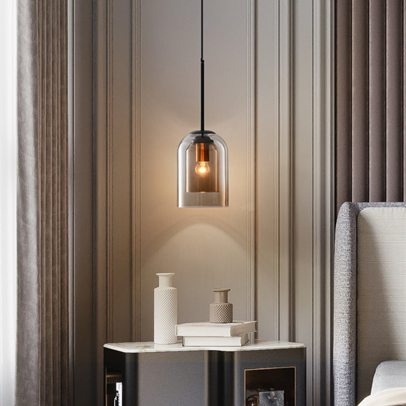 Mica Mid-Century Pendel | Dobbelt Glasskærm