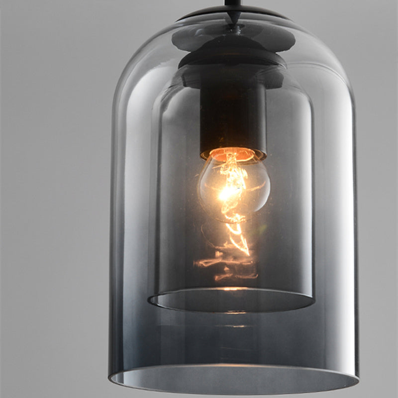Mica Mid-Century Pendel | Dobbelt Glasskærm