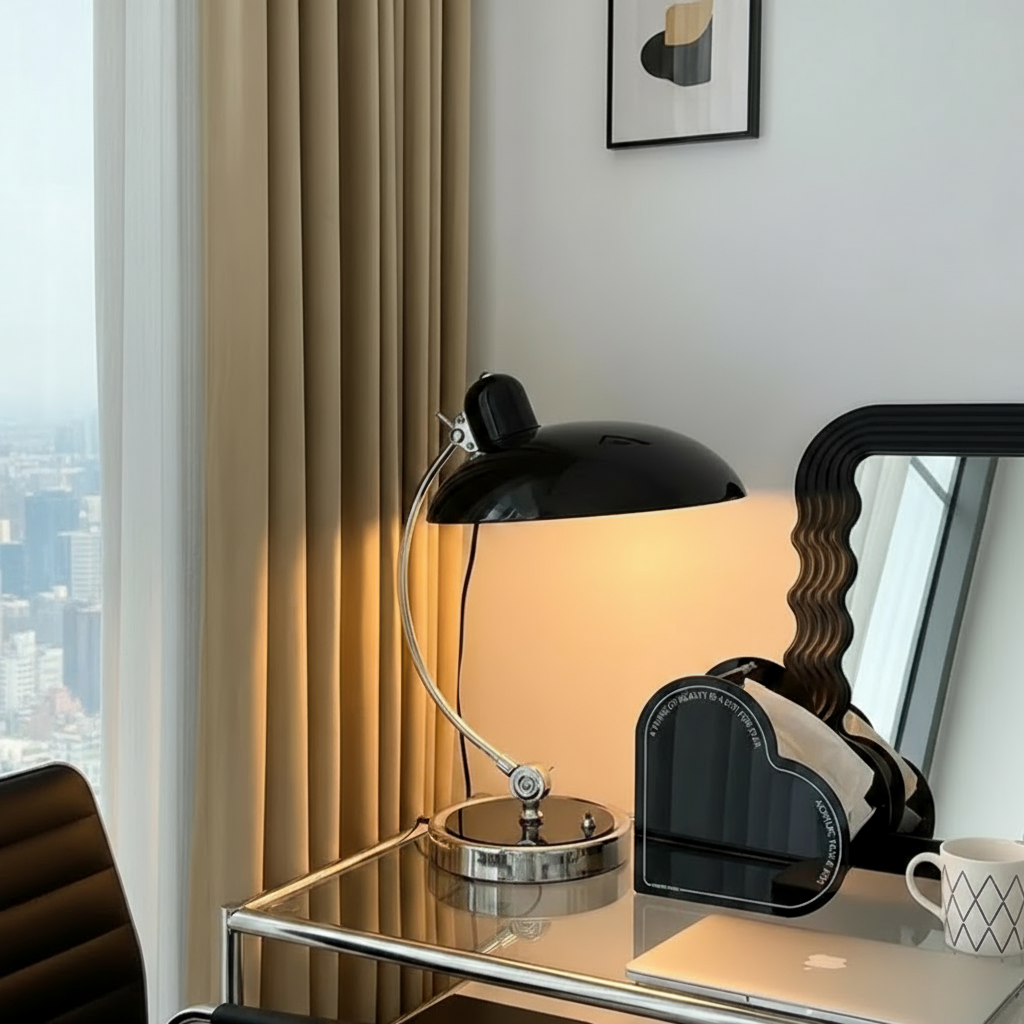 ScandiArc Bordlampe – Buet design i Bauhaus-stil