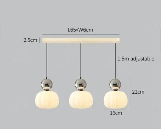 Nordisk Græskarpendel – Moderne LED-loftlampe i glas